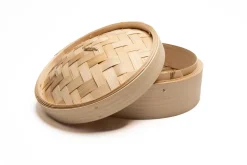 Bamboe stoommandje deksel 22cm