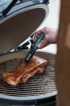 Big Green Egg Large – met onderstel, acacia zijplankjes en hoes