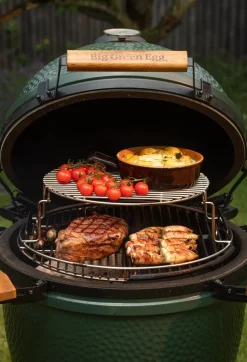 Big Green Egg Large – met onderstel, acacia zijplankjes en hoes