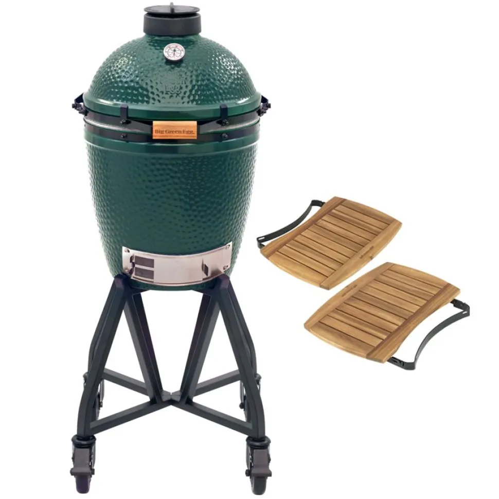 Big Green Egg Medium – met intEGGrated onderstel en acacia zijplankjes