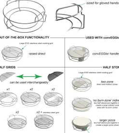 ConvEGGtor basket (EGGspander) Big Green Egg.