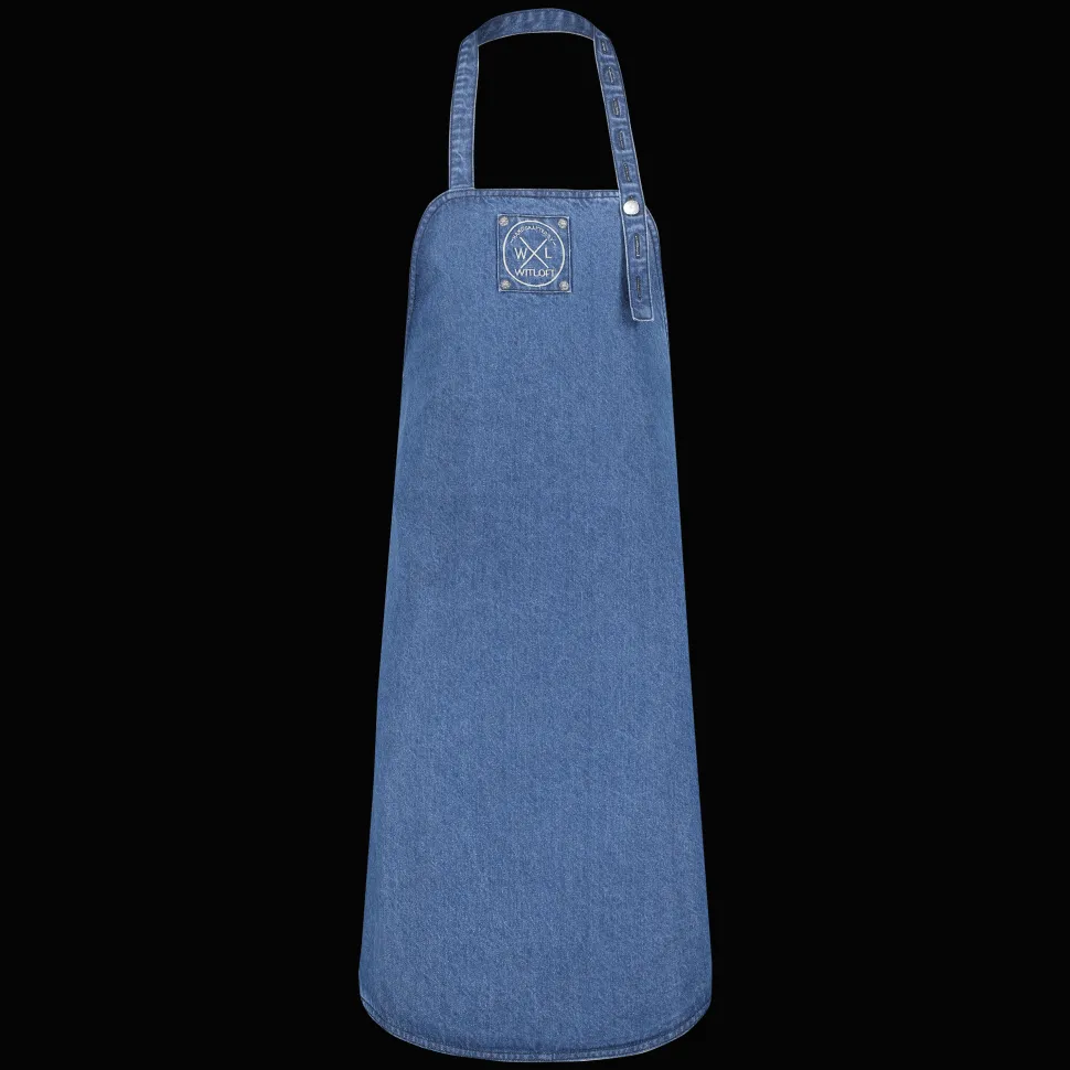 Denim schort blauw Witloft