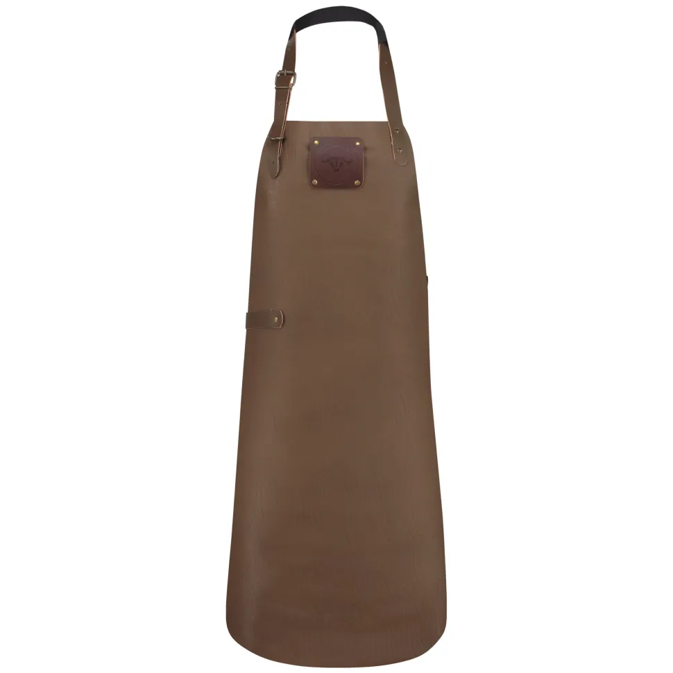 Leren buffalo schort Mokka Witloft