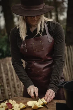 Leren buffalo schort ruby Witloft