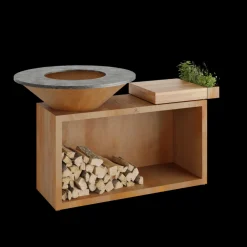 OFYR 100 Island+ Corten – Teak Hout