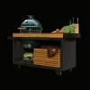 OFYR Kamado Table PRO black 135 + Big Green Egg large