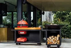 OFYR Kamado Table PRO black 135 + Big Green Egg large