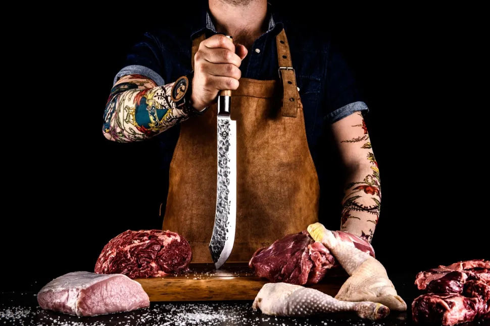 Olive Forged Butcher knife