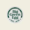Rond tekstbord wit ‘Est. 1974’ Big Green Egg